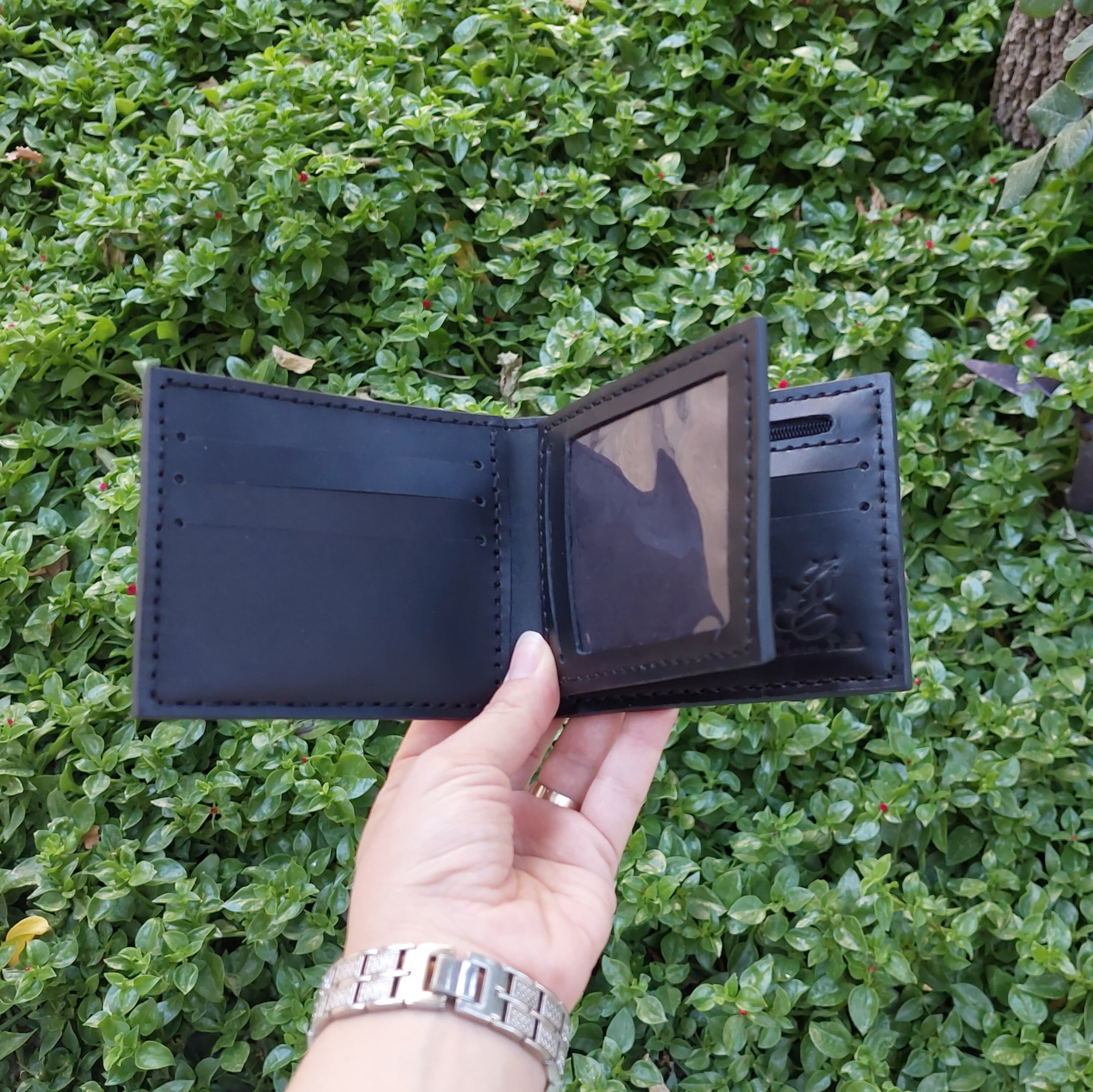 کیف پول جیبی تاشو چرم طبیعی