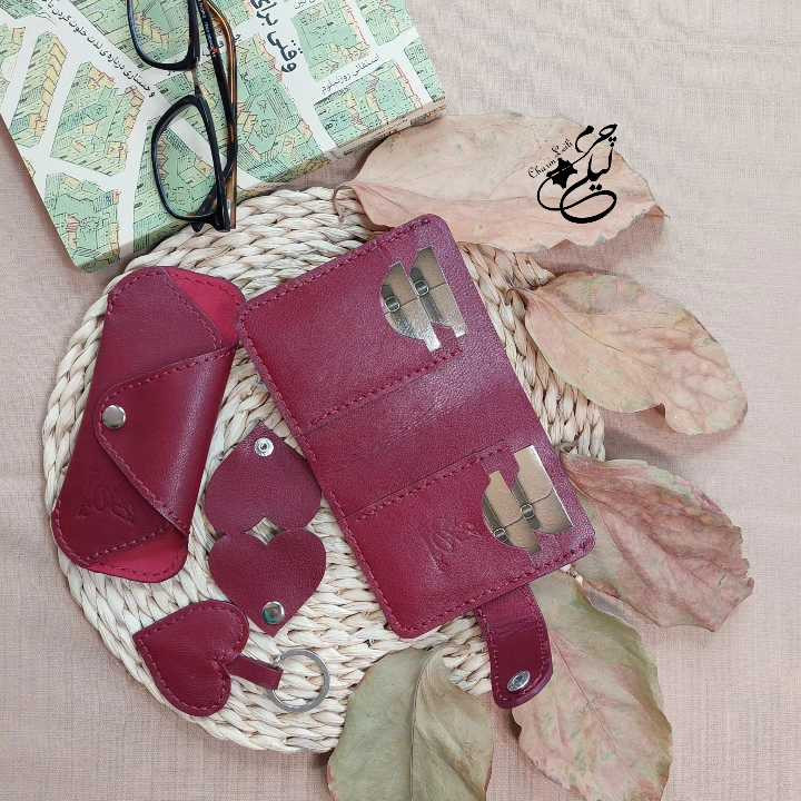 کیف پول چرم زنانه جاعینکی چرم